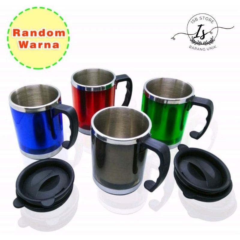 GELAS MUG TERMOS Tahan Panas / MUG Kantor Stainless Steel Warna