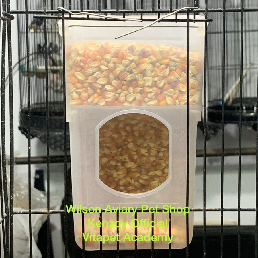 TEMPAT PAKAN BURUNG IMPORT DISPENSER MERPATI PARKIT LOVEBIRD AVR-0006