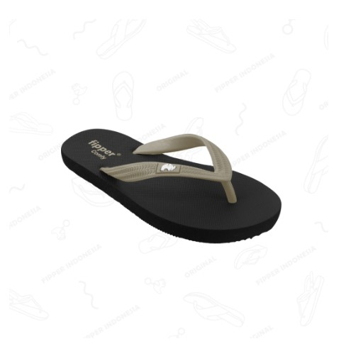 Sandal Fipper Comfy Black Khakis Original