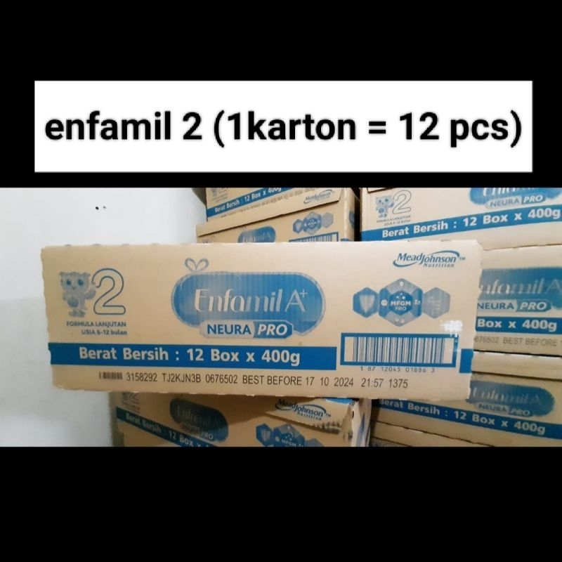 enfamil 2 400gr enfamil 6-12 bulan 1 karton (12 box 400 gr)