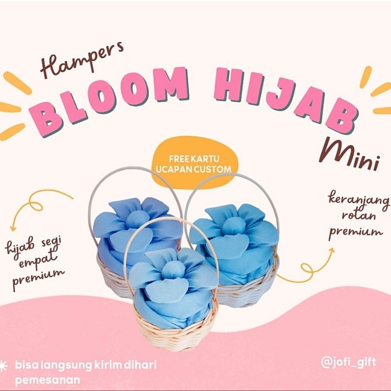 hampers hijab|| Bloom Hijab bunga| hantaran mini