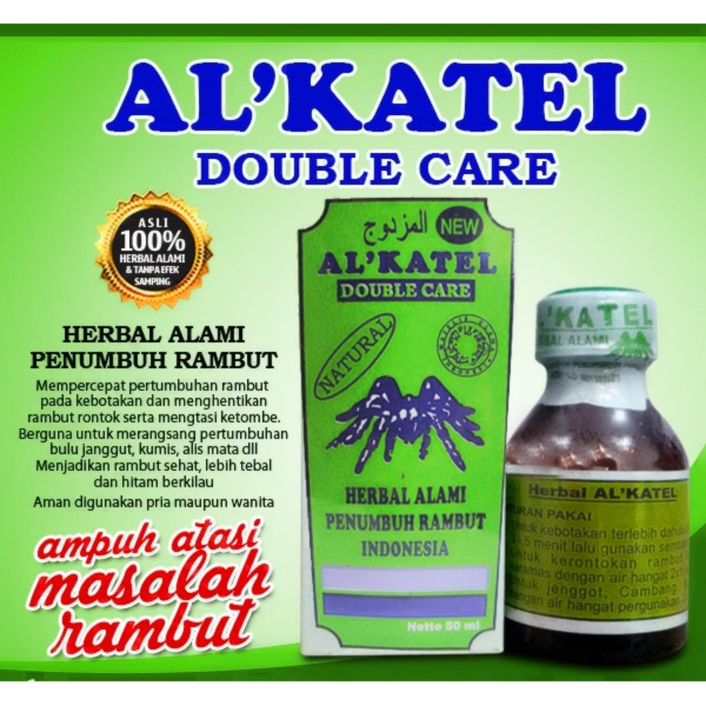 Al Katel - Minyak Herbal Penumbuh Rambut Untuk Pria Dan Wanita-Obat Penumbuh Rambut, Kumis, Jenggot 