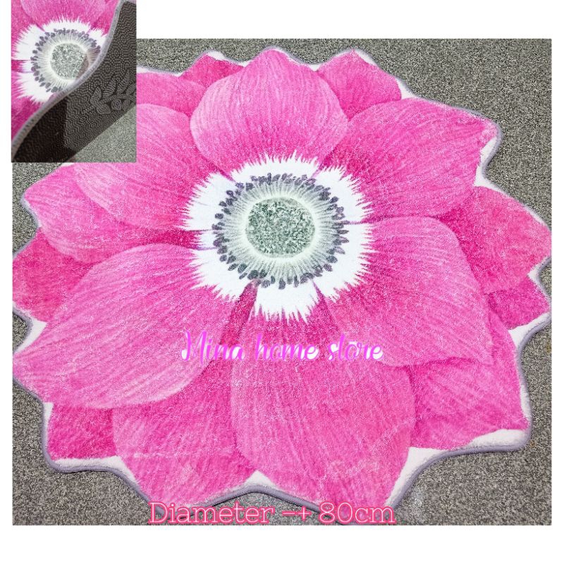 Karpet lantai motif bunga