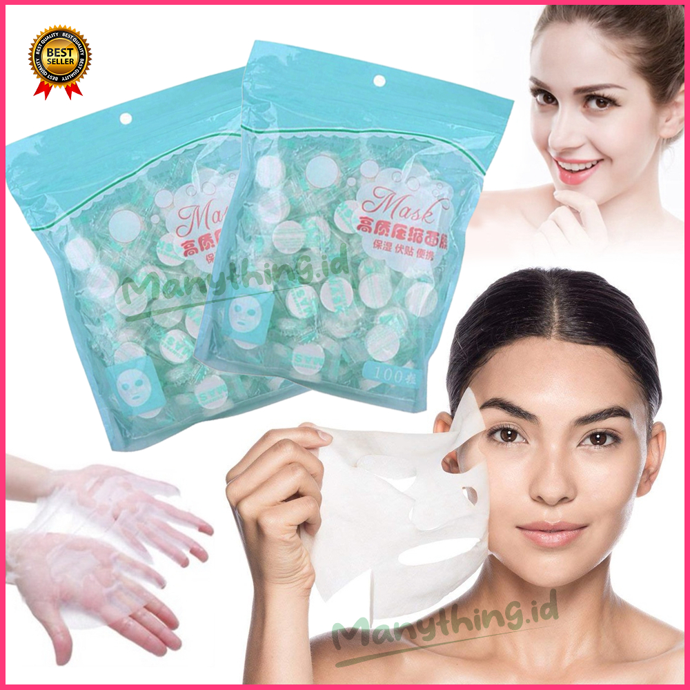 [CO Rp1K] Compressed Paper Mask Sheet TABLET MASKER WAJAH Topeng Facial Kertas Kapas Kompres Pelembab Natural