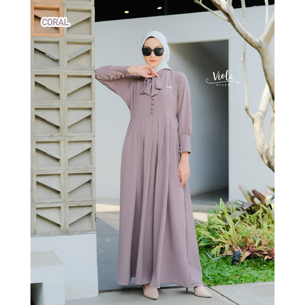 Dress Haseena by Viola hijab alena itycrepe premium high quality best gamis wanita terbaru