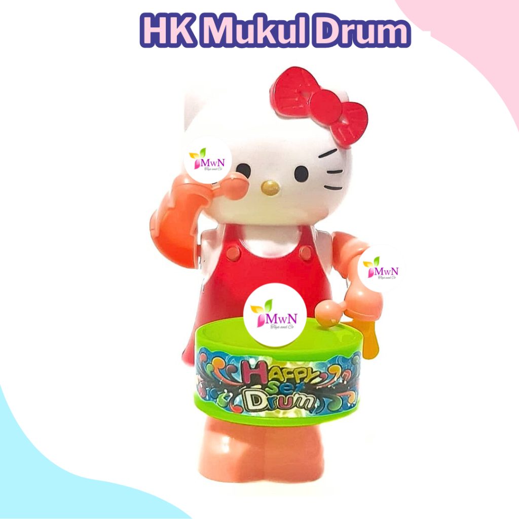 MWN Mainan Boneka Hk Kitty Mukul Drum