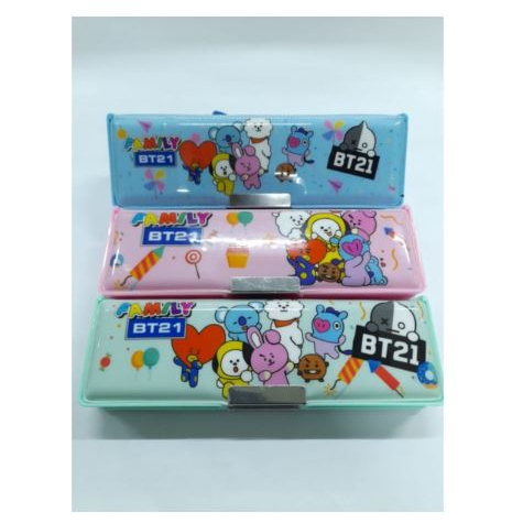 Kotak Pensil Pulpen Gambar BT21 Cewe Hijab Boneka LOL 5185 Magnet Perlengkapan Sekolah Tempat Tepak Stationery Warna Warni Cewek Cowok Alat Tulis Sekolah Kantor Kerja School Office Aesthetic Cute Lucu Character Karakter Murah Termurah Grosir Prakarya