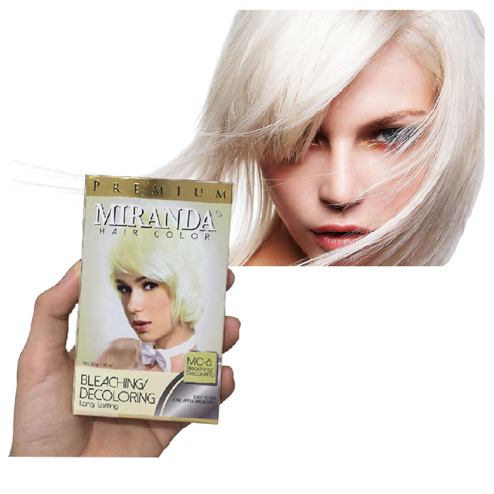 Semir Rambut Yang Bagus Permanen Warna Miranda Hair Color Premium MC-6 Bleaching Paket Miranda + Set