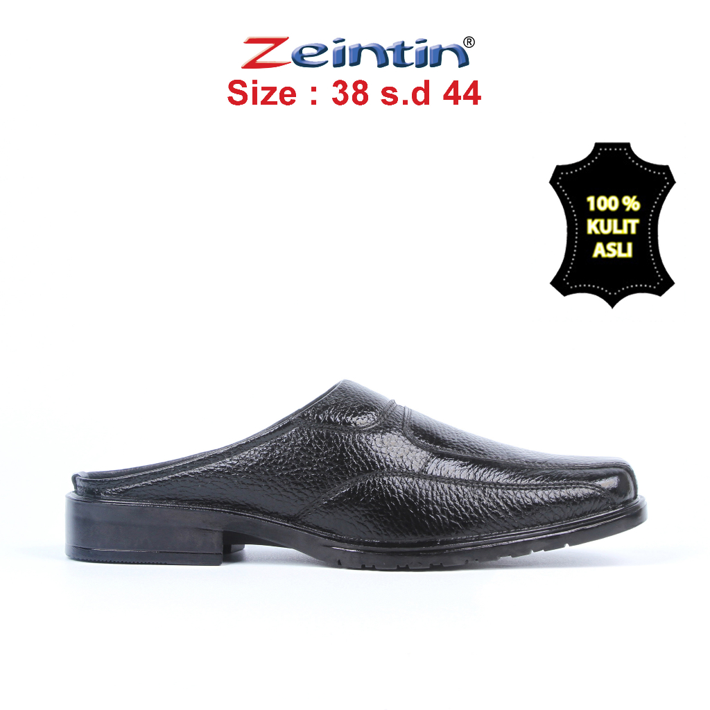 Zeintin - Sepatu Sandal Kulit Pria Kasual Tutong Casual Slip On Asli Kulit Sapi  Sendal Pantofel Bustong Laki - Laki Hand Made Original Zeintin Kulit AJ