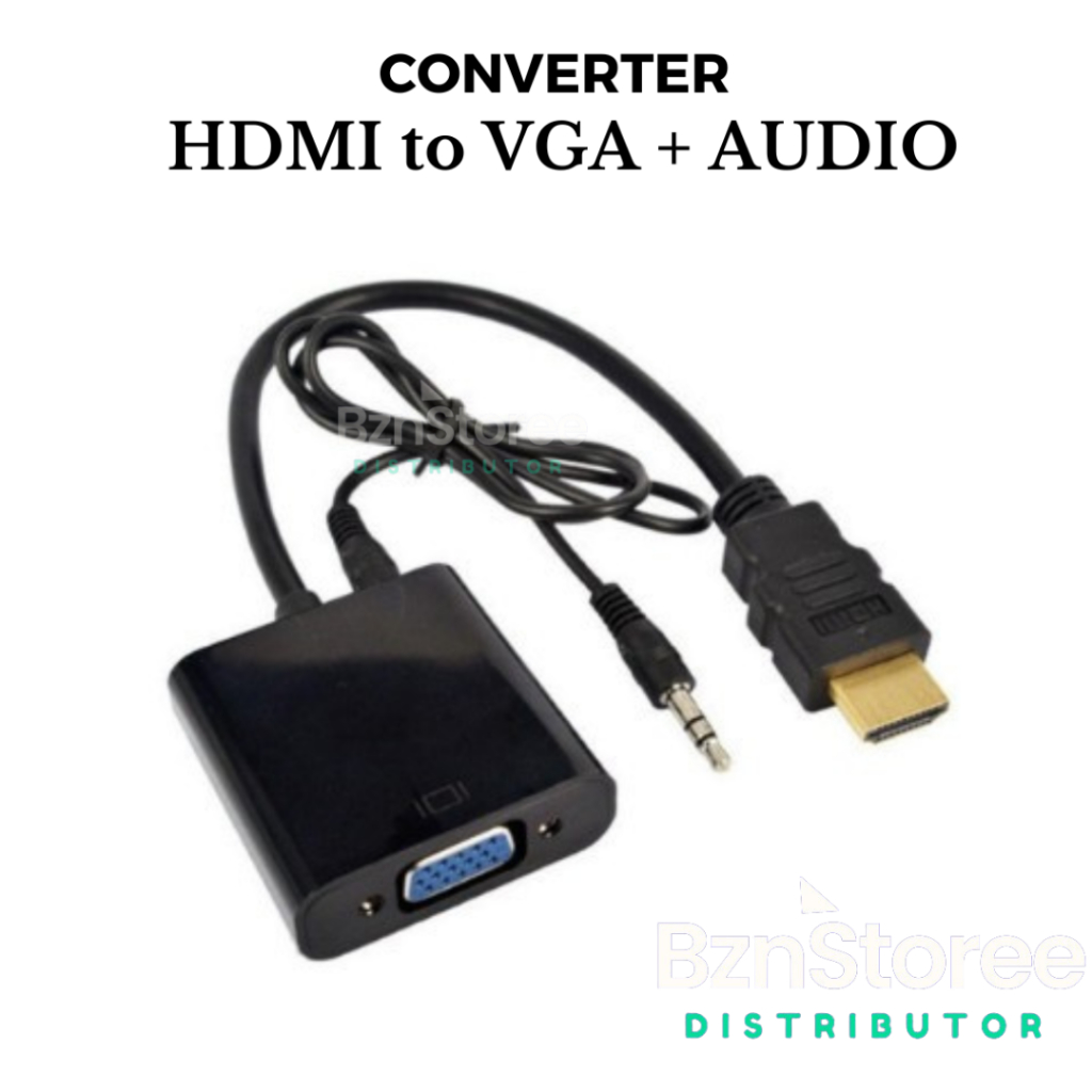CONVERTER HDMI TO VGA+AUDIO / Hdmi to vga + audio cabel /Konverter Kabel HDMI to VGA with Audio/Conv
