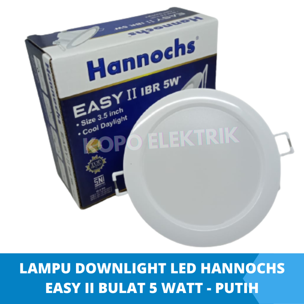 Lampu Downlight LED Hannochs Easy II Bulat 3w 5w 7w  - Putih