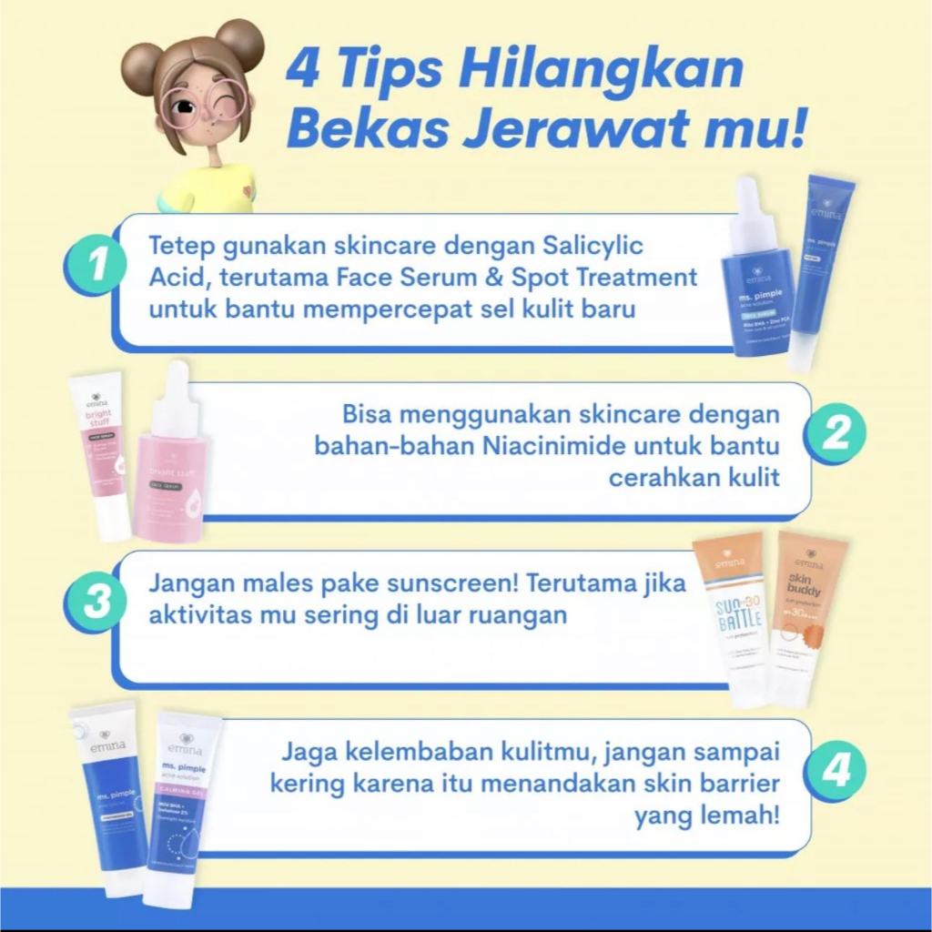 EMINA MS Pimple Acne Solution Spot Gel Totol Jerawat