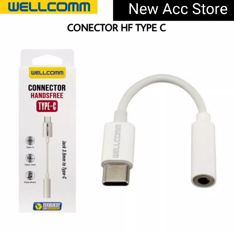 CONECTOR WELCOME HF JACK 3.5MM TO IPHONE ,TO TYPE C