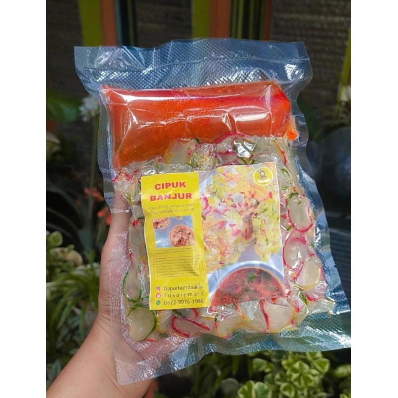 Cipuk Aci kerupuk plus bumbu banjur Frozen