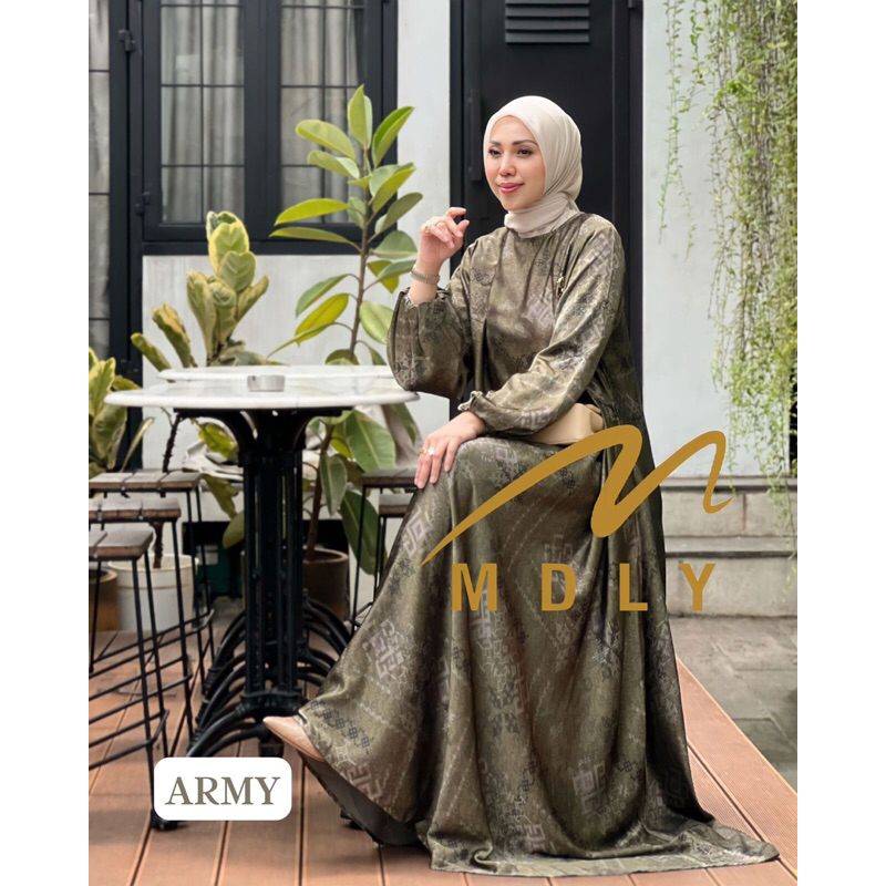 AZURA DRESS,MDLY ORIGINAL,GAMIS SILK PREMIUM,GAMIS SILK KEKINIAN,MDLY TERBARU,AZURA DRESS MDLY