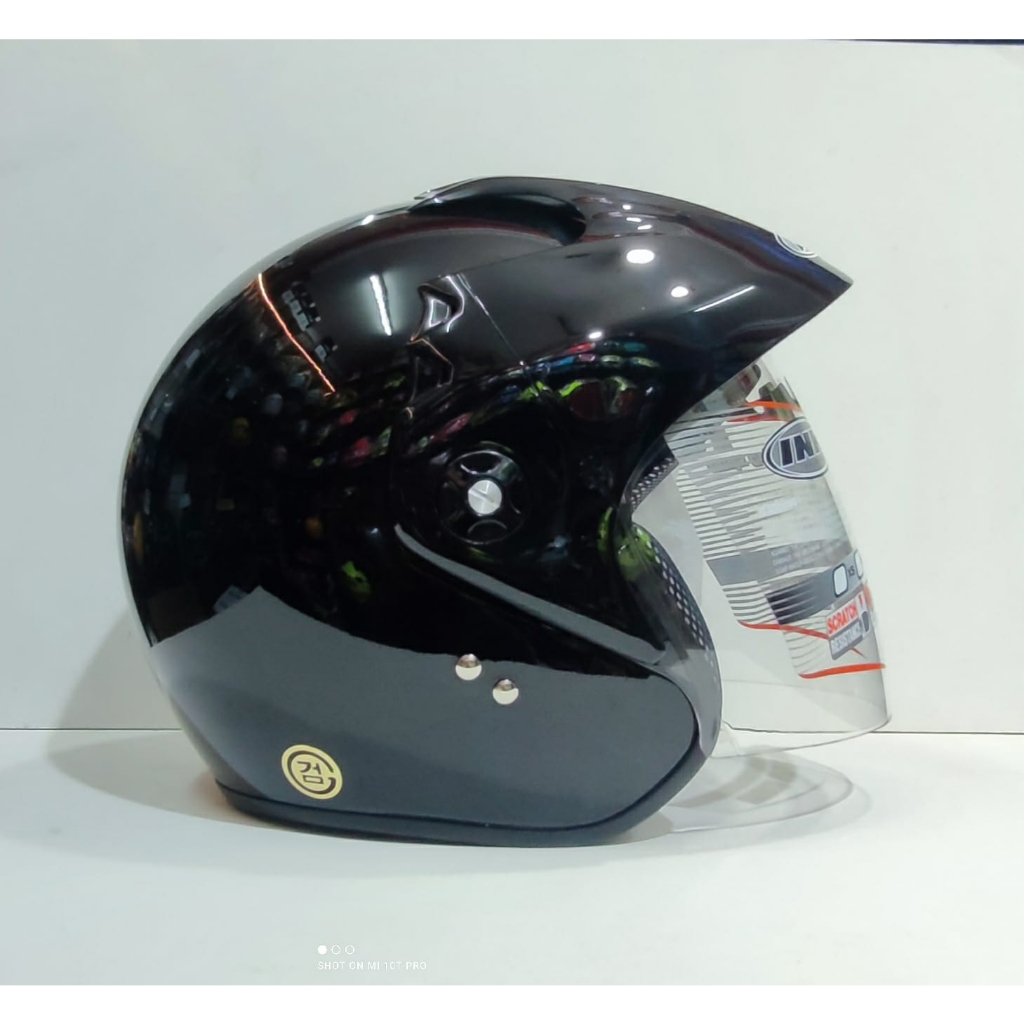 HELM INK CX390 SOLID BLACK || INK BATMAN || INK MALANG