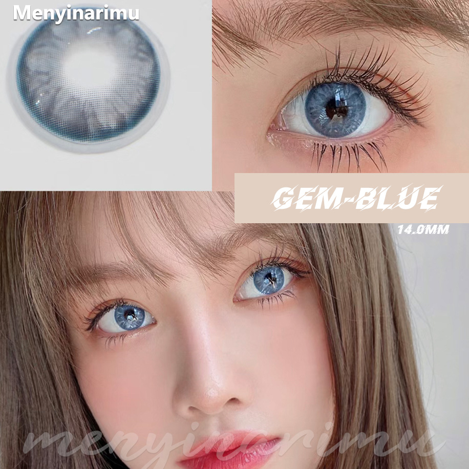 softlens 1Pasang blue browm pink green color contact lens make up soflen Warna Lensa Kontak softlens