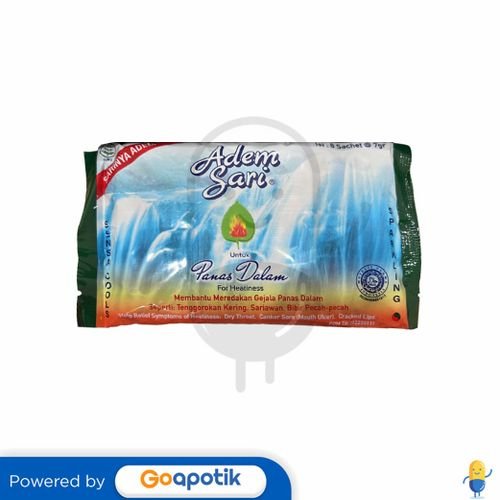 

ADEM SARI SENSA COOLS SPARKLING 7 GRAM PACK 8 SACHET UNTUK PANAS DALAM