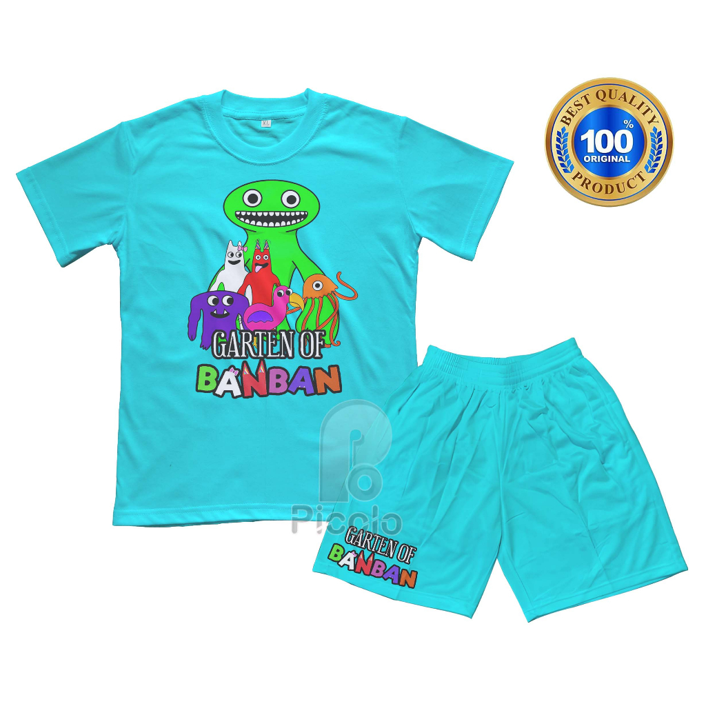 (FREE NAMA) BAJU KAOS SETELAN ANAK MOTIF GARTEN OF BANBAN UNISEX Bahan COTTUN