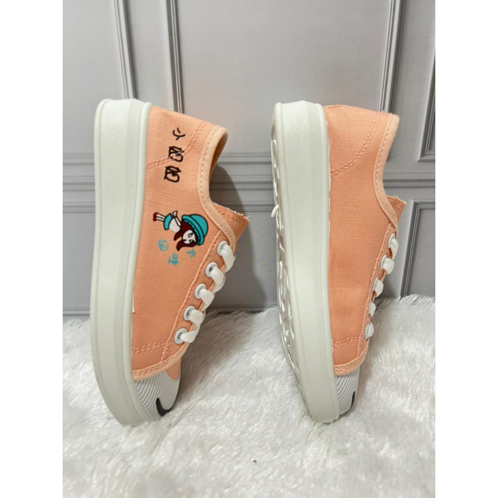 SA-003 IMPORT Sepatu Anak Import Kets Kanvas Anak Perempuan Tali Motif Kartun Casual Ukuran 28-32