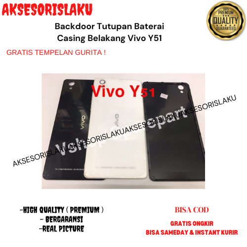 Backdoor Tutupan Baterai Casing Belakang Vivo Y51