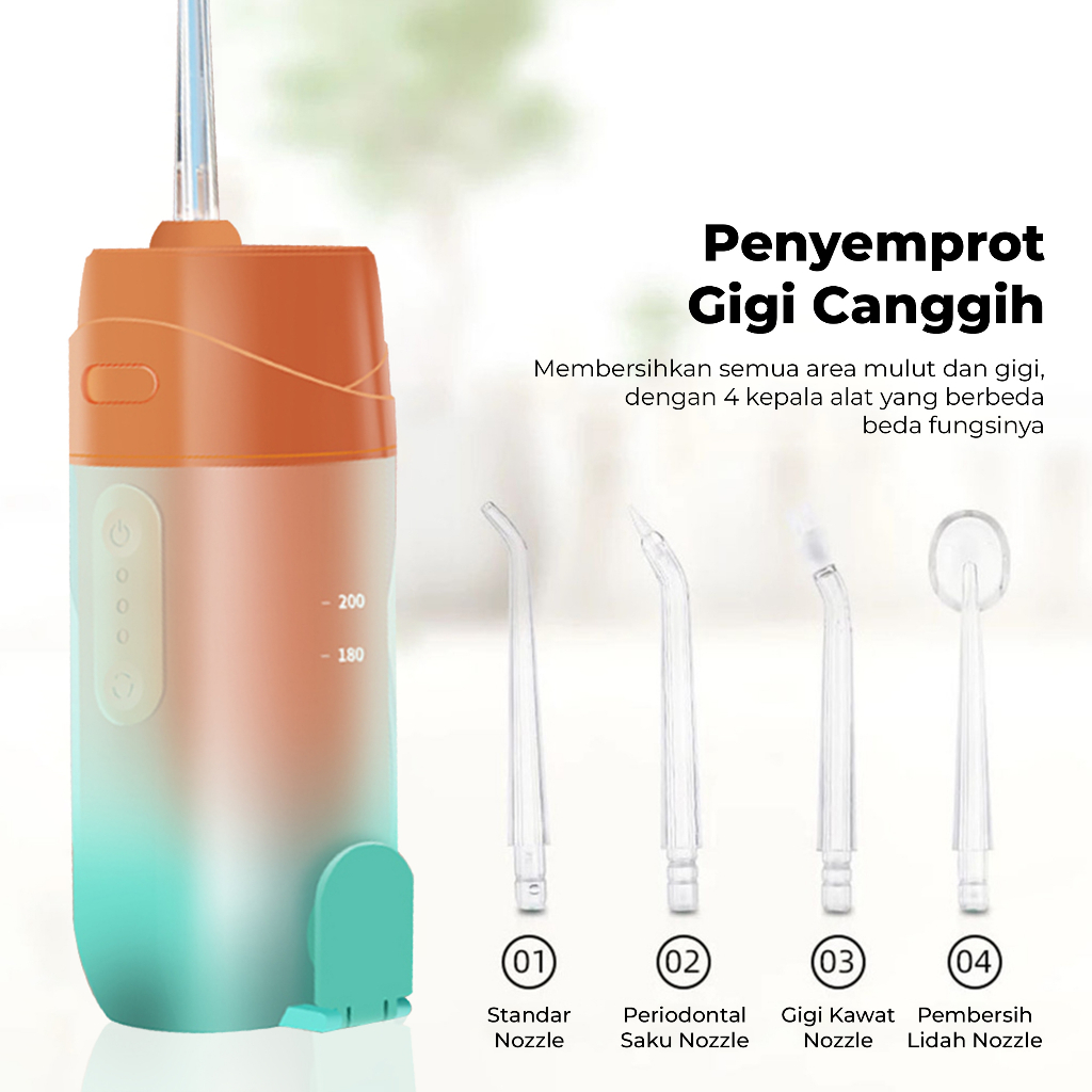 Yeppoeyewearr Semprotan pembersih Gigi Unik&Lucu/ Flushing Portable Oral Irrigator Flushing Portable
