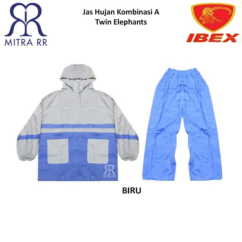 Jas Hujan Gajah Elephant Stelan Jacket Celana Ibex KOMBINASI A Skotlet