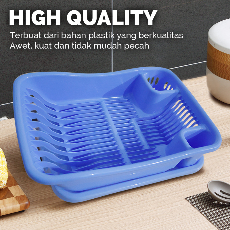 Ladiesstar Termurah  - Tempat Rak Pengering Piring Plastik Pengering Buah dan Sayur (PBR-C) -Tempat Pengering Cuci Piring Gelas Sendok - COD