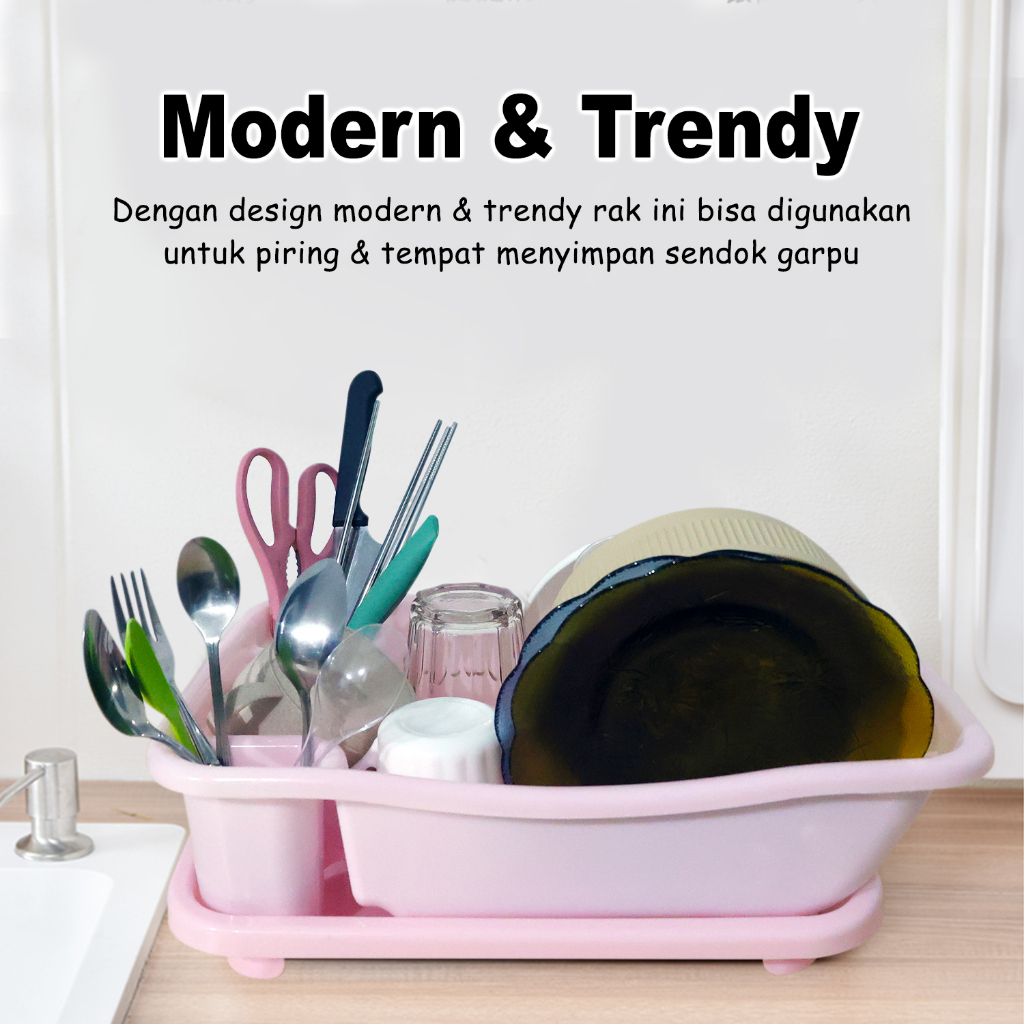 Ladiesstar Termurah  - Tempat Rak Pengering Piring Plastik Pengering Buah dan Sayur (PBR-C) -Tempat Pengering Cuci Piring Gelas Sendok - COD