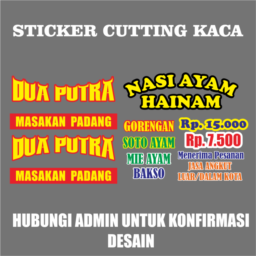 STICKER CUTTING KACA CUSTOM / STIKER KACA