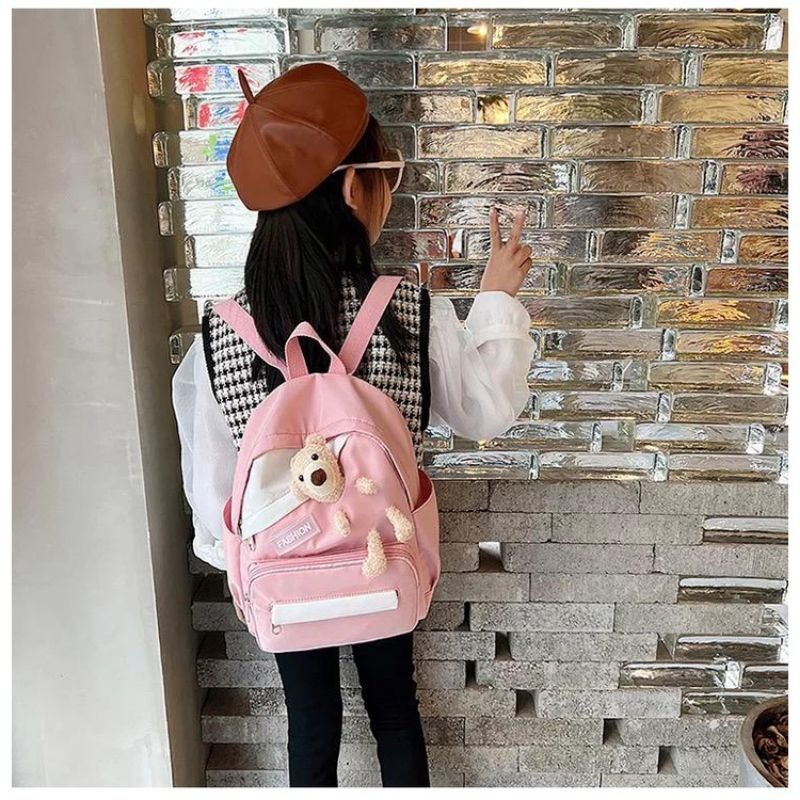 Tas Ransel Anak Boneka Moschi Mini Backpack PAUD/TK Bahan Kanvas Dinir Premium BISA COD