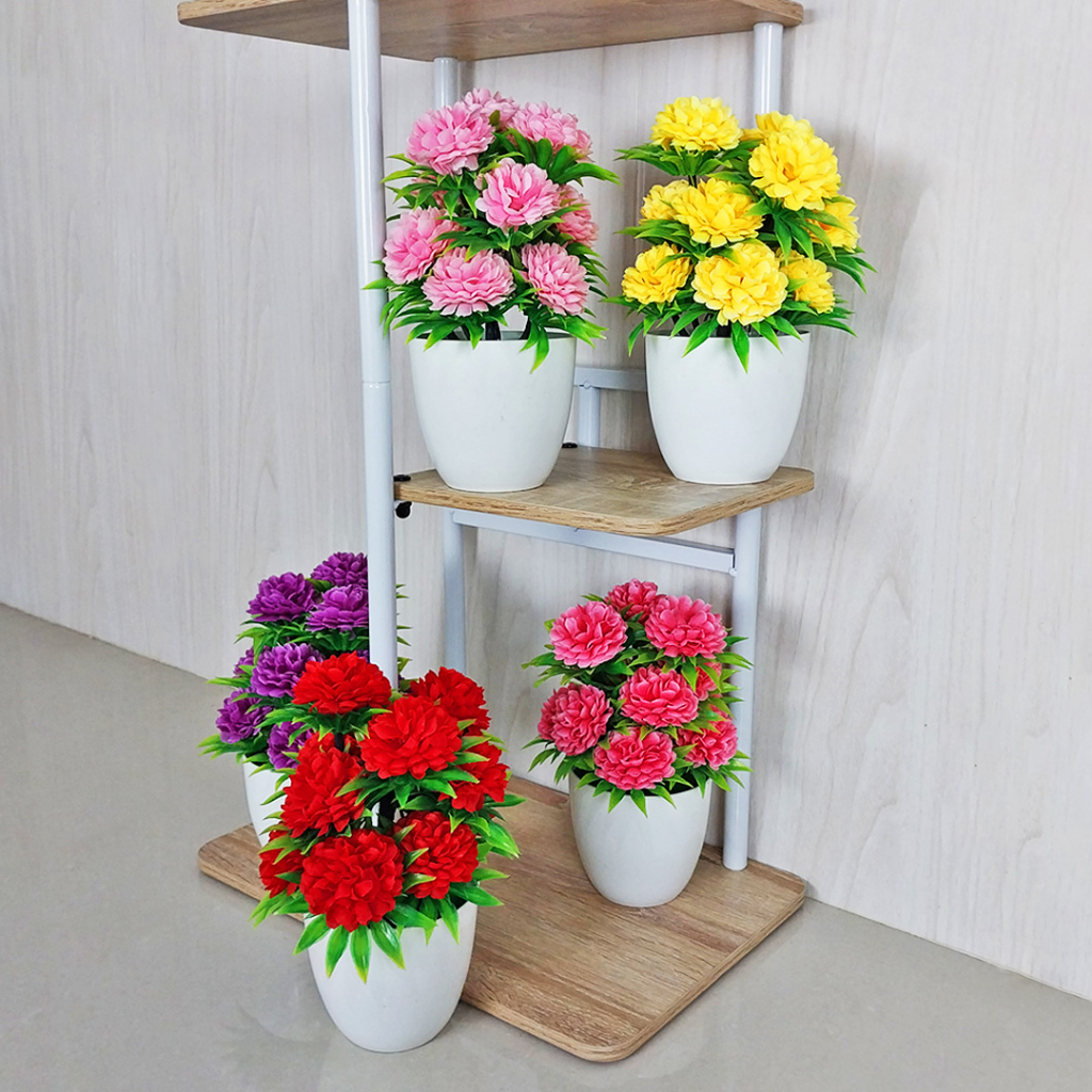 Tanaman Hias Plastik Pot Bunga Mini Artificial Flowers Plants Bunga Hias Plastik Dekorasi Cantik Azgalery PBP20