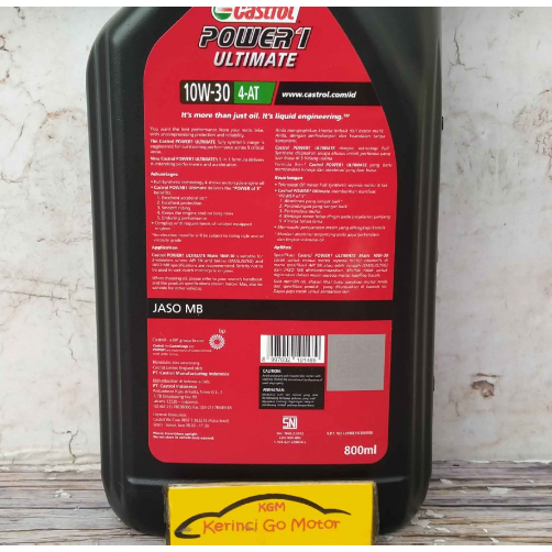 OLI CASTROL POWER 1 ULTIMATE MATIC 4-AT 0.8 L 10W-30 FULL SYNTHETIC