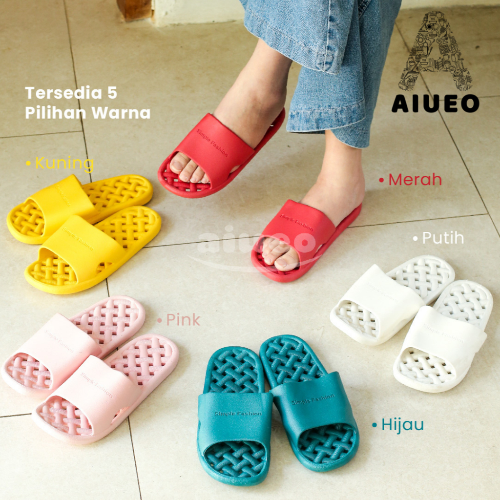 Sendal Karet Motif | Sandal Kamar Rumah Sendal Karet Kamar Mandi Empuk Anti Slip EVA 882