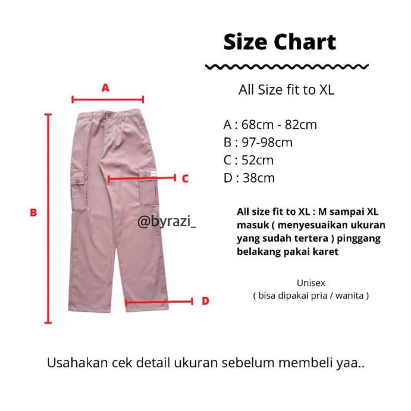 Celana Cargo, Celana Cargo Wanita, Long Pants Cargo Army byrazi_