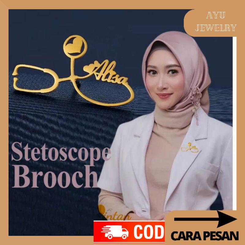 Bros Stetoskop Custom Nama Titanium Original Good Quality