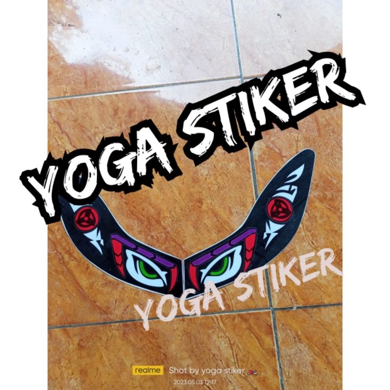 costum stiker lampu depan mata elang terbaru Mio sporty