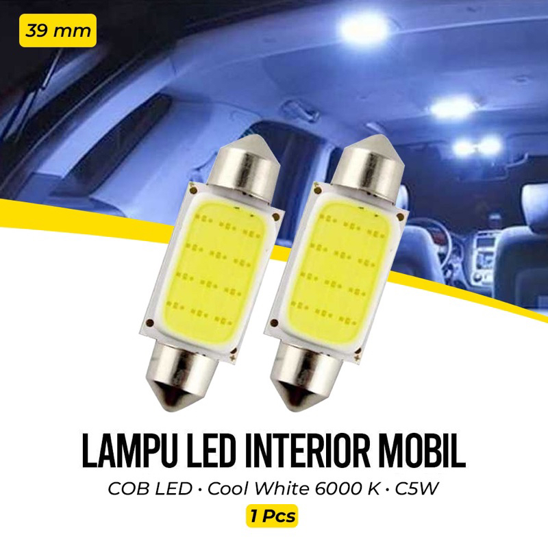 LAMPU INTERIOR MOBIL LED PUTIH 3SMD 1PCS