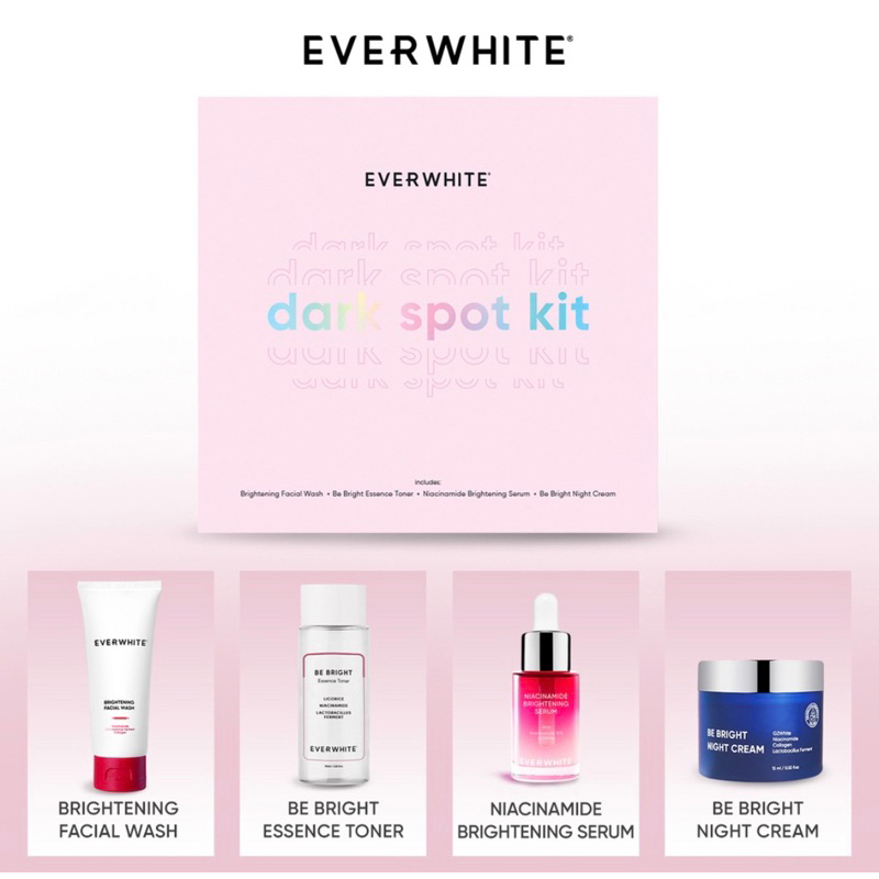 Everwhite Renew Kit - Peptide Serum Eye Cream Ceramic Applicator Night Cream Anti Aging Be Bright Original BPOM COD Paket Set