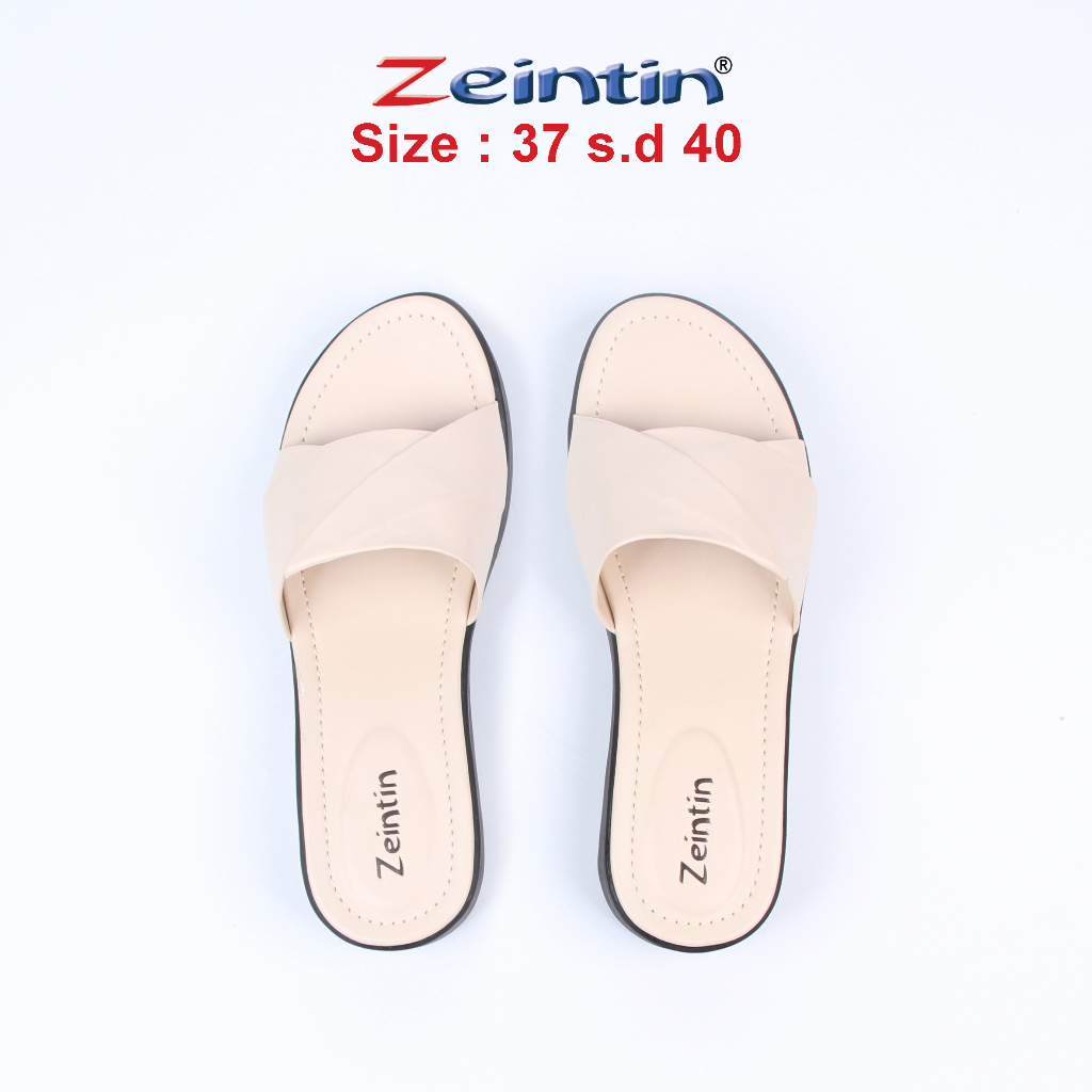 Zeintin - Sandal Wanita Casual Sandal Selop Wanita Kekinian Bahan Kulit Sintetis Premium Original Zeintin HP