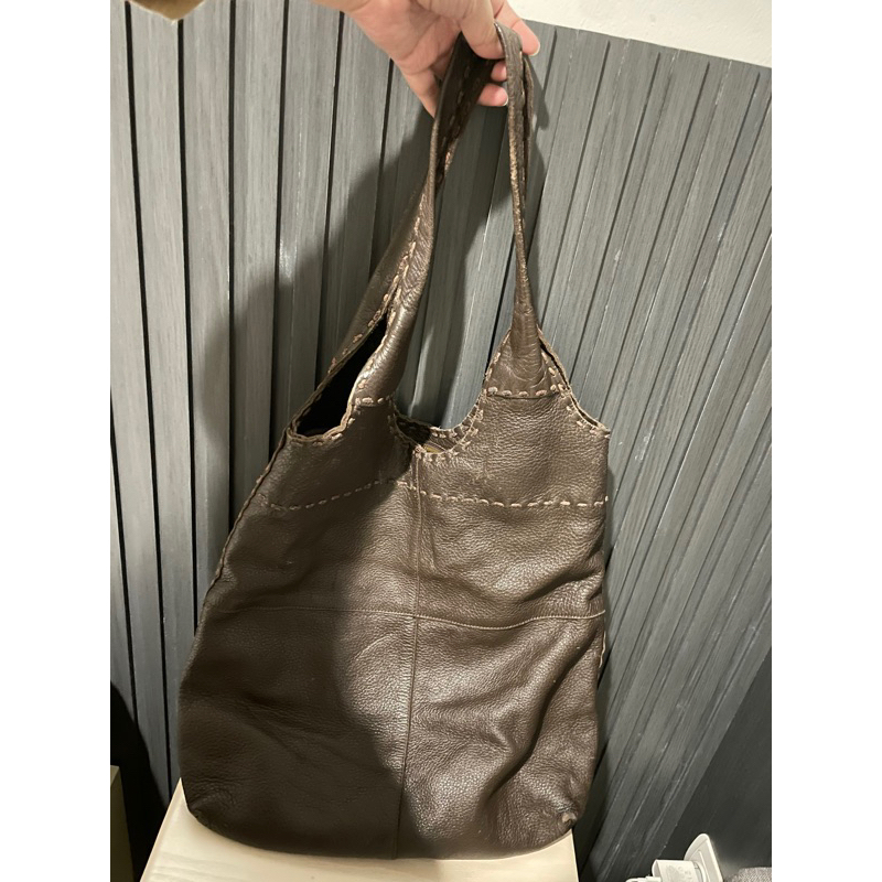 DAAD tote bag coklat kulit mantul - PL Good Condition