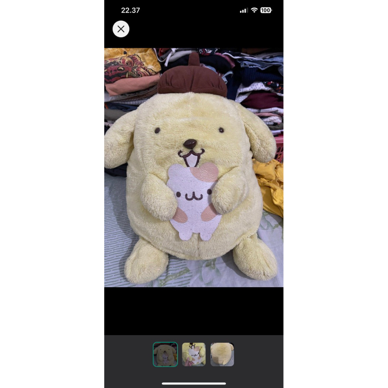 Authentic Boneka Doll Sanrio Pompompurin Made in Japan