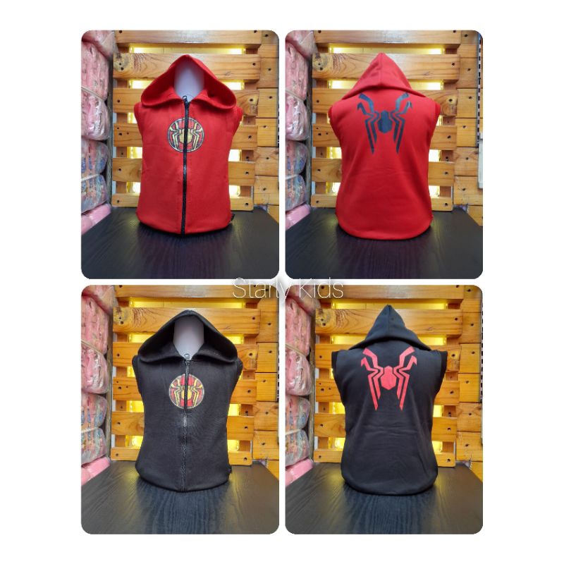 Model Baru/Rompi Anak Laki Laki Superhero Spiderman Bahan Fleece/Kids Rompi/Rompi Anak/Rompi Anak La