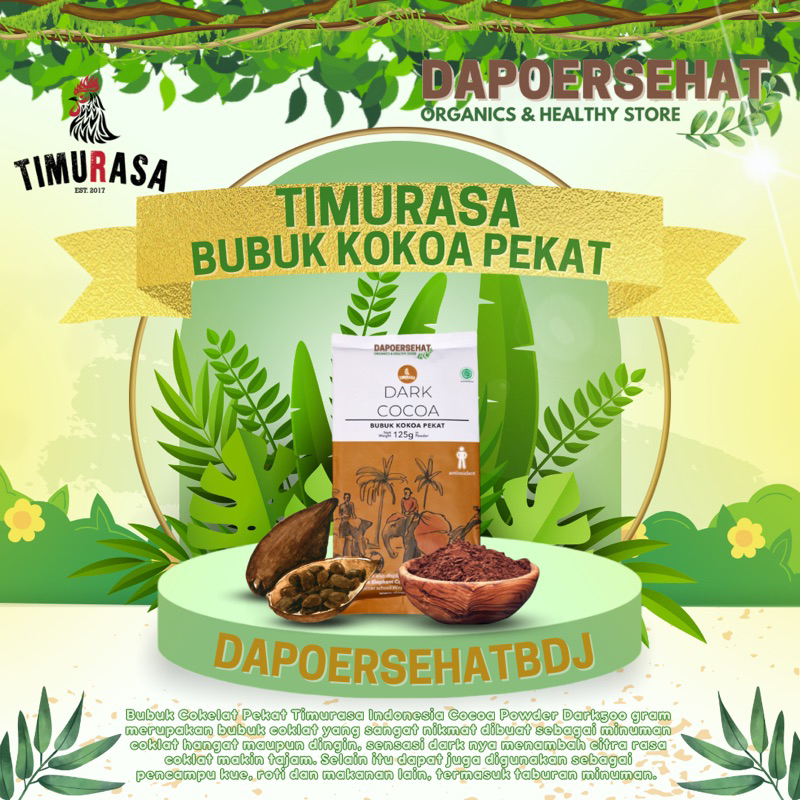 

TIMURASA - Bubuk Coklat Kokoa Pekat/Dark Cocoa Powder 125gr