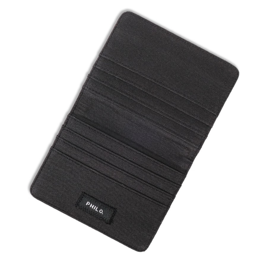 dompet kartu kain cordura model 8 slot kartu warna hitam - PHWL781