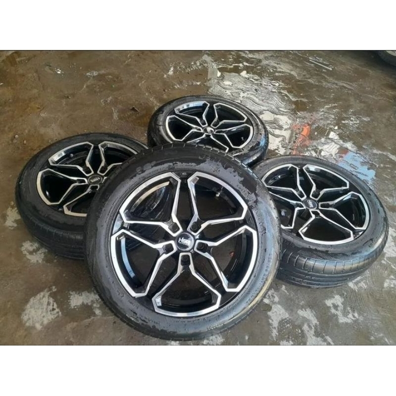 Velg Dan Ban Mobil Bekas Ring 17 Baut 5x114 Velg Racing Hsr R17 Cocok Untuk Ertiga, Innova, Rush, Te