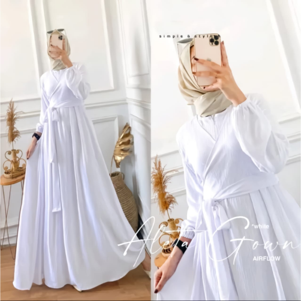 DRESS ALETA WANITA BAHAN CRINCLE AIRFLOW / GAMIS TERBARU DAN KEKINIAN