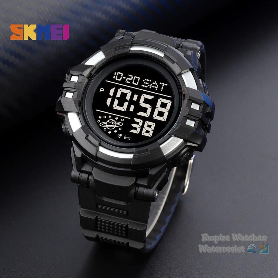 Jam Tangan Skmei 2003 Pria Cowok Digital Strap Rubber Original Waterproof