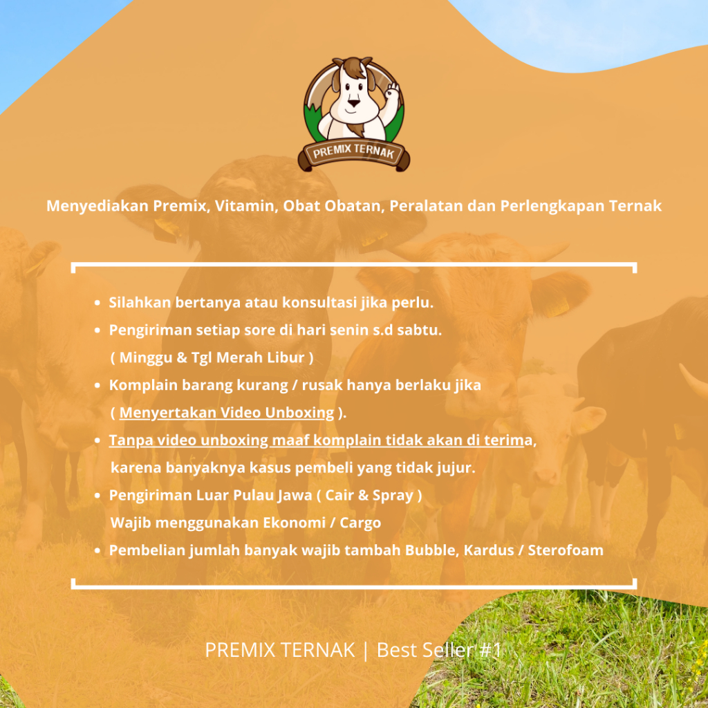 PREMIX CATTLE MIX 1 KG - PREMIX Penggemuk Sapi Kambing Hewan Ternak premix cattle mix sanbe