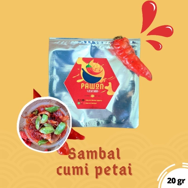 

sambal cumi petai / sambal cumi / sambel cumi petai / sambal sachet / bumbu nasi goreng / sambal viral